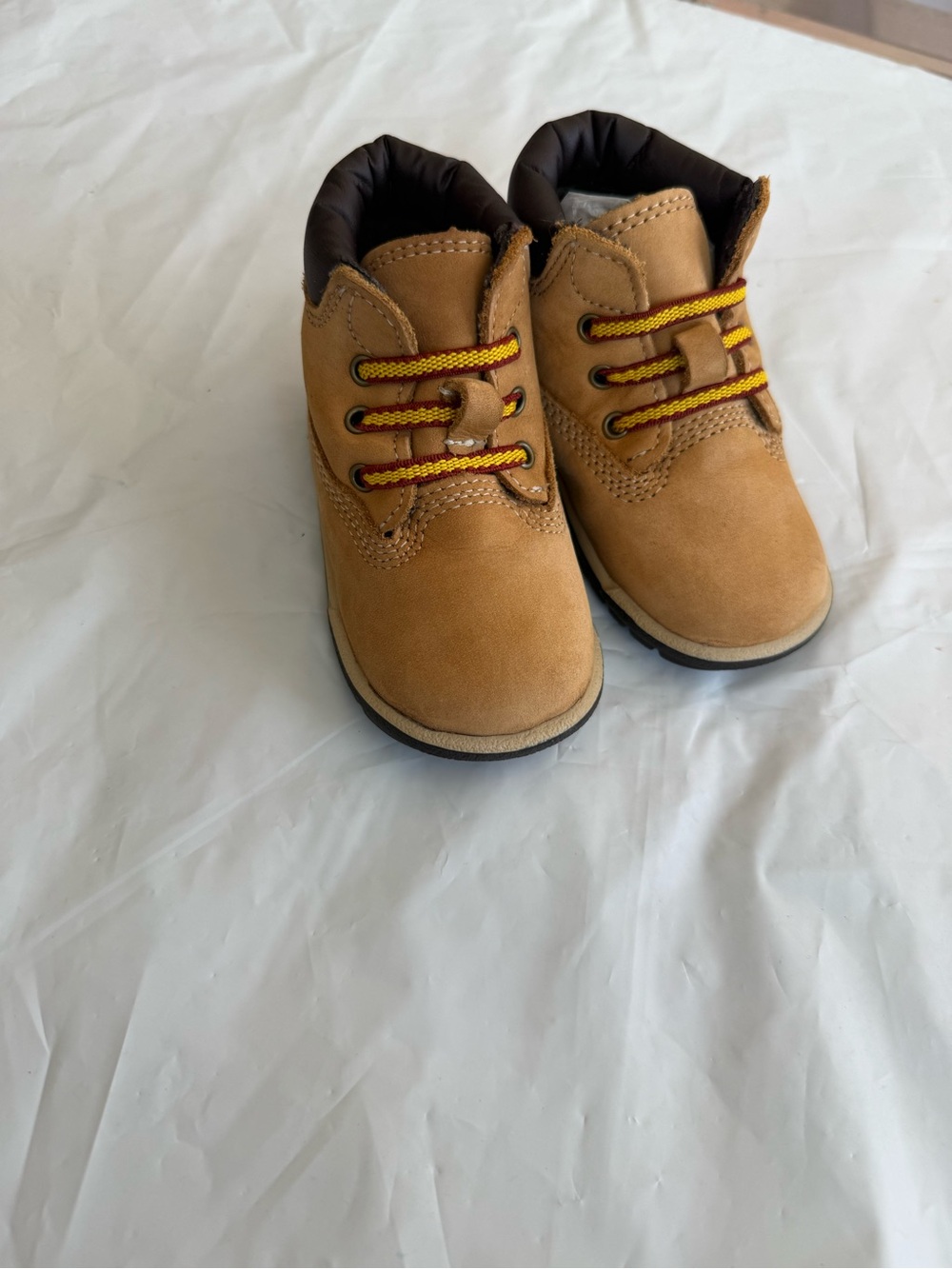 “SIZE 3” Timberland® 6-Inch Hard Sole Bootie - Baby - Wheat